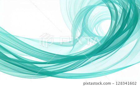 An emerald green abstract space with soft lines 128341602