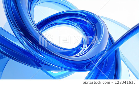 3D blue abstract line art 3D blue abstract line art 128341633