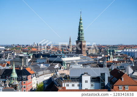 從丹麥圓塔俯瞰哥本哈根 128341638