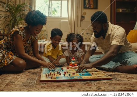 Enjoying Family Bonding Over Board Games Creating Fun Moments and Cherished Memories Together 128342004