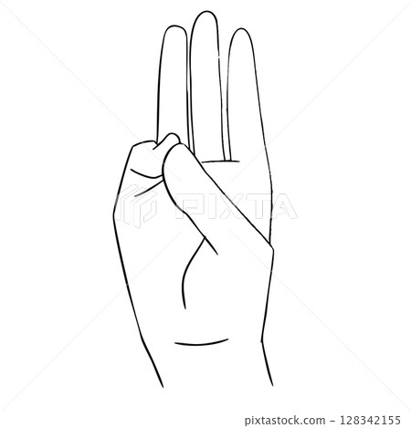 Jala Mudra 黑白插圖 128342155