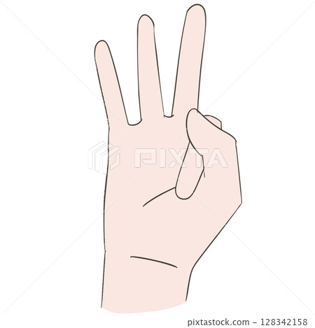Illustration of Vayu Mudra Illustration of Vayu Mudra 128342158