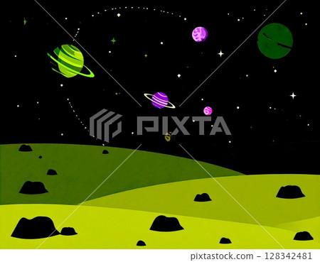 從火星看到的太空背景插圖 從火星看到的太空背景插圖 128342481