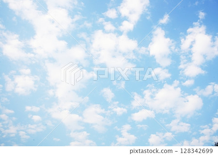 The sky is blue with white clouds beautiful landscape nature summer background The sky is blue with white clouds beautiful landscape nature summer background 128342699