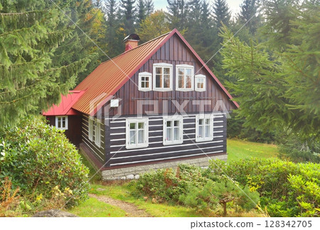 Beautiful wooden cottage in Czech republic 128342705