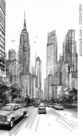 城市街景與景觀速寫 128342804