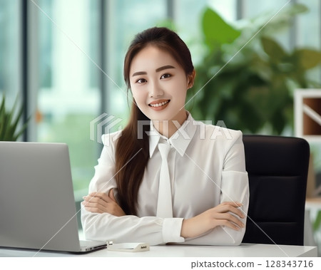 Professional Businesswoman in Office Environment 128343716