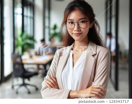 Professional Businesswoman in Office Environment 128343717