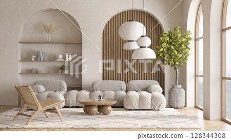 Modern style conceptual interior room 128344308