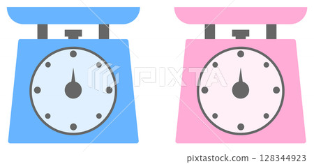 Illustration of a measuring device that accurately measures mass and weight Illustration of a measuring device that accurately measures mass and weight 128344923