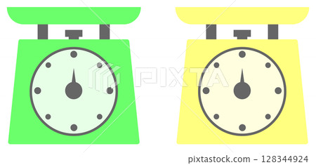 Illustration of a measuring device that accurately measures mass and weight Illustration of a measuring device that accurately measures mass and weight 128344924