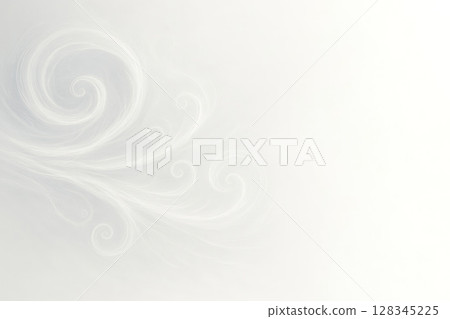 A light whirlwind drawn by light on a light background. Space for text. 128345225