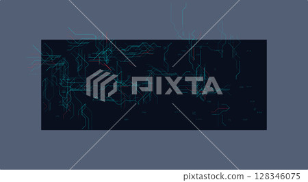 Futuristic Digital Circuit Background. Abstract Tech Board Design With Glowing Lines, Data Nodes, and Neural Grid. Perfect for AI Interfaces, Sci-Fi. Cyber Technology BG. Vector Illustration. Futuristic Digital Circuit Background. Abstract Tech Board Design With Glowing Lines, Data Nodes, and Neural Grid. Perfect for AI Interfaces, Sci-Fi. Cyber Technology BG. Vector Illustration. 128346075