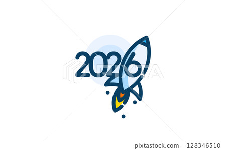 Rocket Launch 2026 Countdown, Space Mission Symbol. Interplanetary Travel and Future Colonization Concepts. Ideal for Tech and Space Innovations. Cartoon Vector Illustration. Rocket Launch 2026 Countdown, Space Mission Symbol. Interplanetary Travel and Future Colonization Concepts. Ideal for Tech and Space Innovations. Cartoon Vector Illustration. 128346510