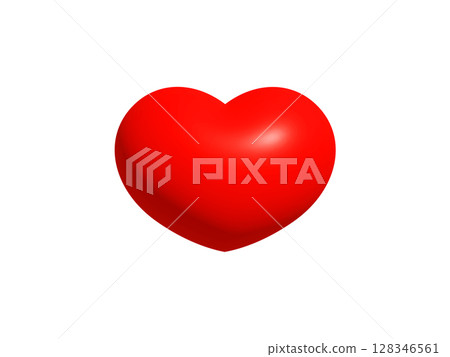 Romantic 3D Red Heart Symbol for Valentines Day, greeting card, love message, romantic chat, digital sticker, wedding decoration, anniversary gift design, and emotional icon. Vector Illustration. Romantic 3D Red Heart Symbol for Valentines Day, greeting card, love message, romantic chat, digital sticker, wedding decoration, anniversary gift design, and emotional icon. Vector Illustration. 128346561