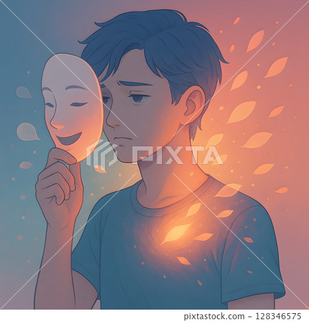 composite image of couple blowing nose to nose 128346575