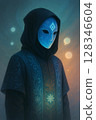 portrait of a young muslim man in front of the mirror 128346604