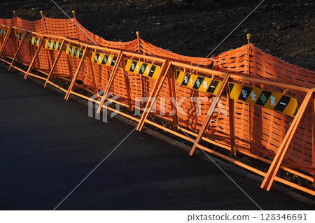 Safety First Barricade Sign 128346691