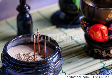 Incense holder for Buddhist altar 128347044