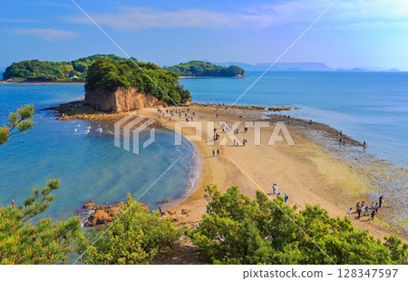 【香川縣】晴天的天使之路(小豆島) 【香川縣】晴天的天使之路(小豆島) 128347597