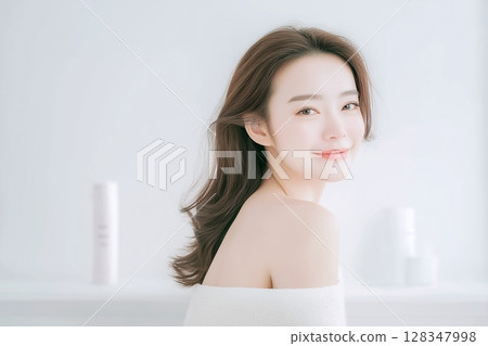 Beautiful skin for women and skin care “AI generated images” 128347998