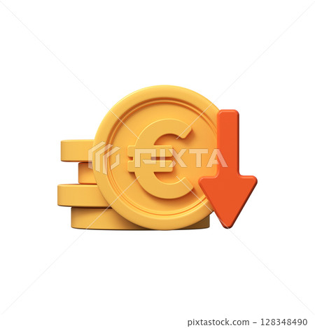 3d euro coin down. Price drop 128348490