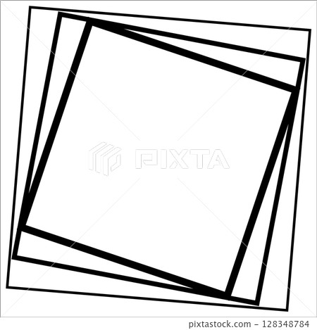Square frame blend swirl line gradient. Technology elements Square frame blend swirl line gradient. Technology elements 128348784