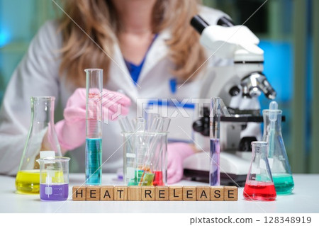 This is a comprehensive laboratory experiment focusing on the significant heat release phenomenon 128348919