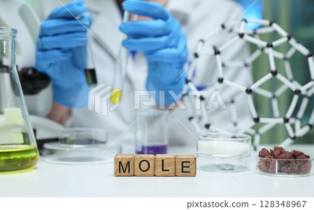 Conducting a Scientific Experiment Utilizing the Mole Concept in the Field of Chemistry 128348967