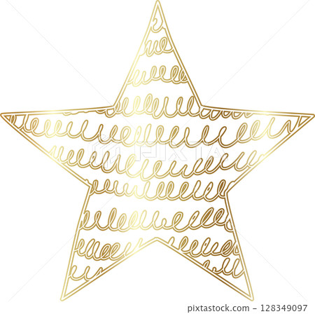 Golden stars icon drawing style 128349097