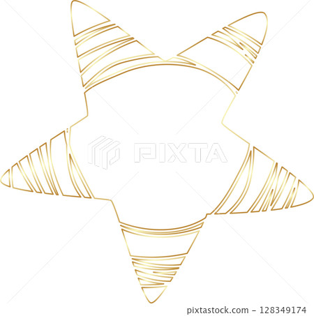 Golden stars icon drawing style 128349174
