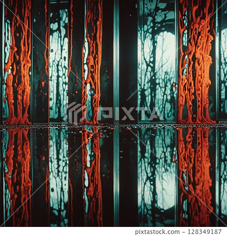 Symmetrical Ink Reflections of Abstract Dreams 128349187