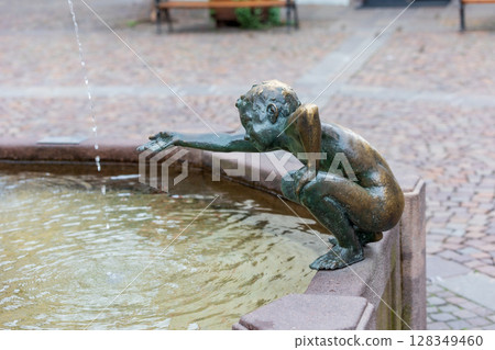 Ortisei, Italy Sculpture and fountain Ortisei, Italy Sculpture and fountain 128349460