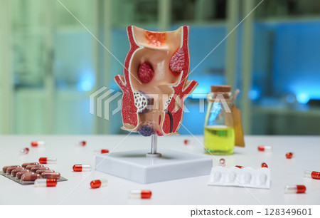 This rectum Model includes Medication Supplies and Lab Equipment for healthcare and education This rectum Model includes Medication Supplies and Lab Equipment for healthcare and education 128349601