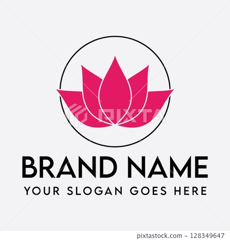 Graceful Lotus Logo Design Graceful Lotus Logo Design 128349647