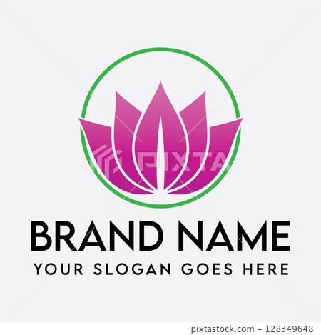 Graceful Lotus Logo Design Graceful Lotus Logo Design 128349648