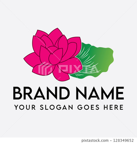 Graceful Lotus Logo Design 128349652