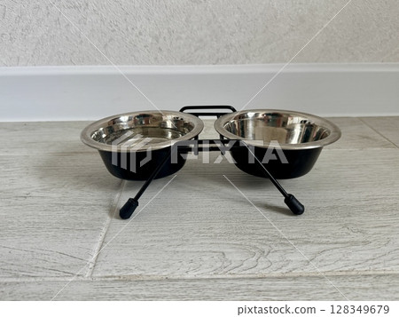 dog bowls are at home. High quality photo 128349679