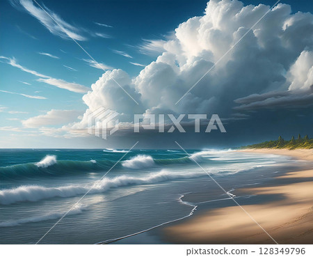海在夏天結束時 128349796