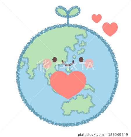 雙葉、心與微笑的地球 128349849