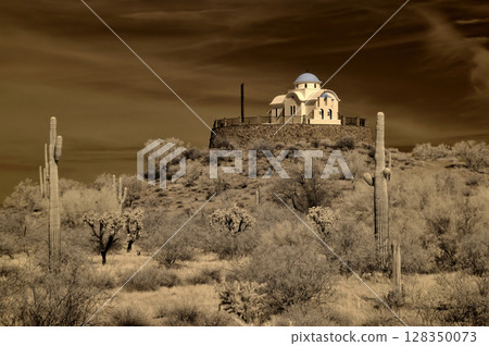 Greek Orthodox Chapel in Infrared Greek Orthodox Chapel in Infrared 128350073