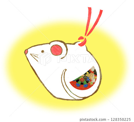 十二生肖插畫:鼠年,泥鈴 十二生肖插畫:鼠年,泥鈴 128350225