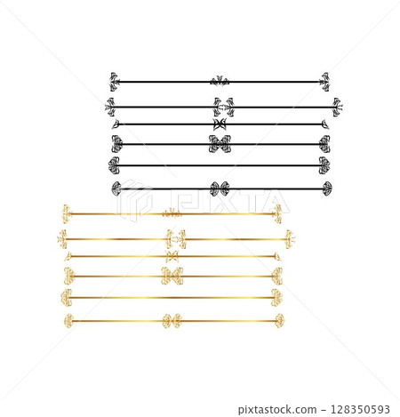 Calligraphic ornamental divider collection Calligraphic ornamental divider collection 128350593
