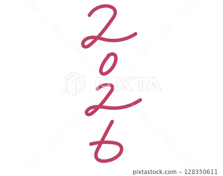 2026 Vertical design New Year's card material 128350611