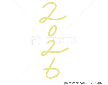 2026 Vertical design New Year's card material 128350612