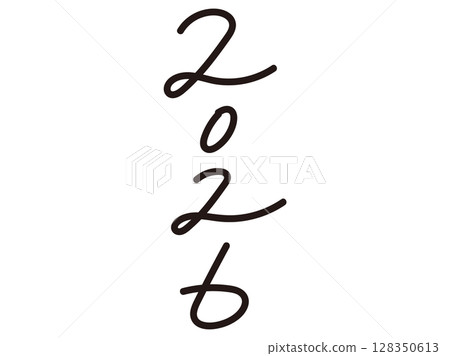 2026 Vertical design New Year's card material 128350613