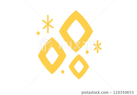 Gorgeous sparkling illustration (yellow) 2-8 128350653