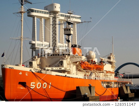 Antarctic research vessel Fuji and Nagoya Port Building Antarctic research vessel Fuji and Nagoya Port Building 128351147