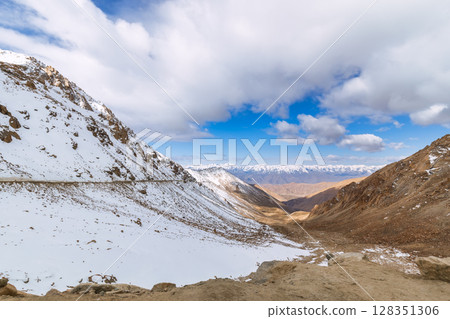 mountains in snow mountains in snow 128351306