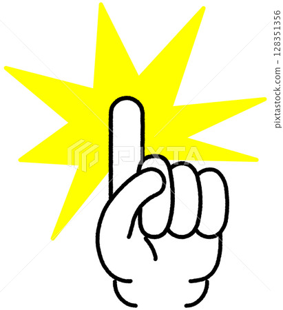 Index finger point finger 128351356
